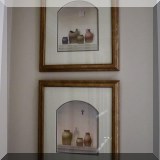 A15. Set of 4 still life framed pots 14” x 13” 